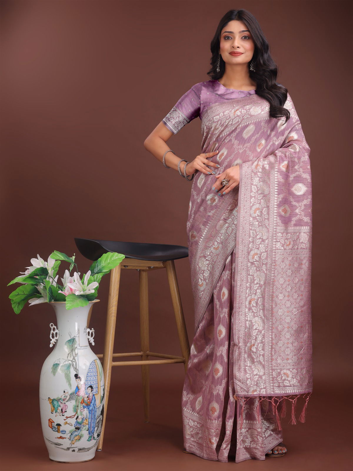 Zarista By Astita Linen Cotton Wedding Wear Saree Wholesale Market In Surat
